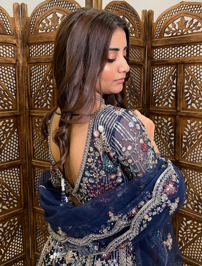 Night blue lehenga